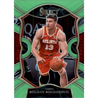 2020-21 Select Prizms Neon Green #50 Bogdan Bogdanovic