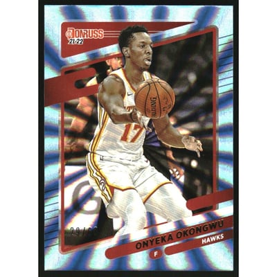 2021-22 Donruss Holo Light Blue Laser #180 Onyeka Okongwu