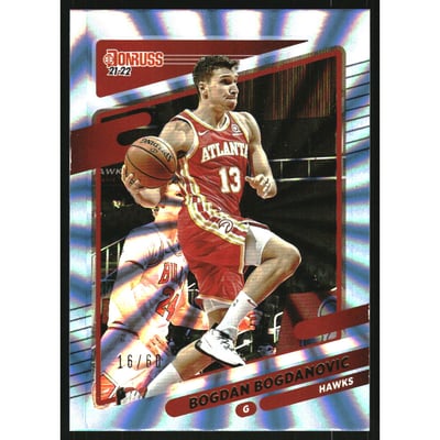 2021-22 Donruss Holo Light Blue Laser #40 Bogdan Bogdanovic