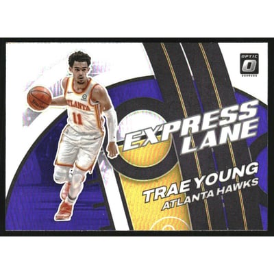 2021-22 Donruss Optic Express Lane Purple #5 Trae Young