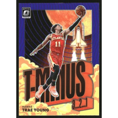 2021-22 Donruss Optic T-Minus 3...2...1... Purple #13 Trae Young