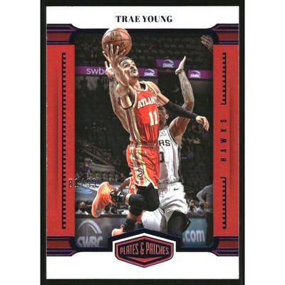 2021-22 Panini Chronicles Blue #434 Trae Young/Plates and Patches