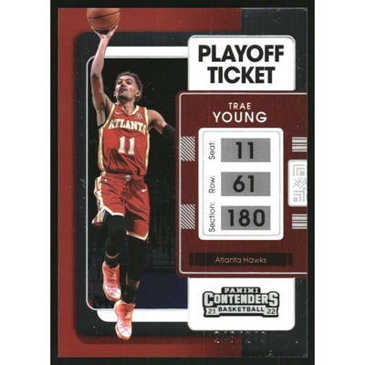 2021-22 Panini Contenders Playoff Ticket #4 Trae Young