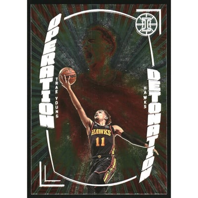 2021-22 Panini Illusions Operation Detonation Emerald #20 Trae Young