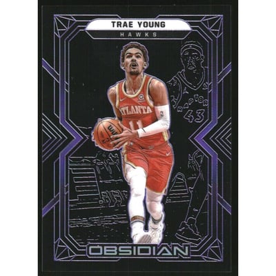 2021-22 Panini Obsidian Electric Etch Purple #11 Trae Young