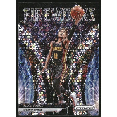 2021-22 Panini Prizm Fireworks Fast Break #25 Trae Young