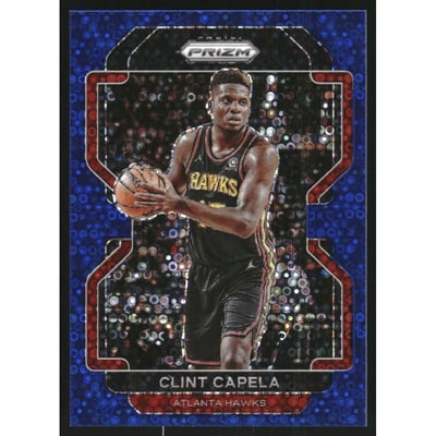 2021-22 Panini Prizm Prizms Fast Break Blue #187 Clint Capela
