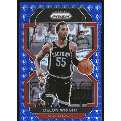 2021-22 Panini Prizm Prizms NBA 75th Anniversary #57 Delon Wright