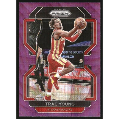 2021-22 Panini Prizm Prizms Purple Wave #26 Trae Young