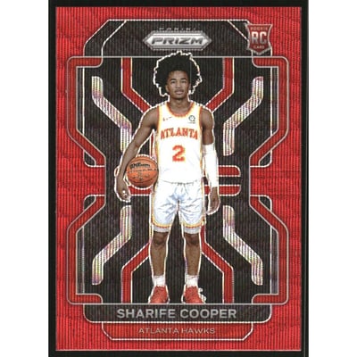 2021-22 Panini Prizm Prizms Ruby Wave #280 Sharife Cooper
