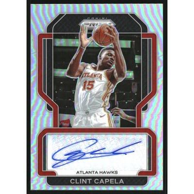 2021-22 Panini Prizm Signatures Prizms Silver #7 Clint Capela