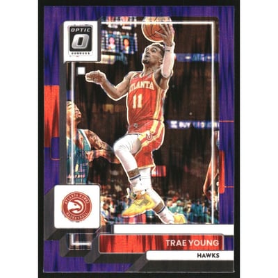 2022-23 Donruss Optic Purple Shock #127 Trae Young