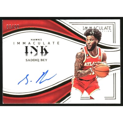 2022-23 Immaculate Collection Immaculate Ink #33 Saddiq Bey/99