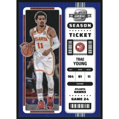 2022-23 Panini Contenders Optic Blue #31 Trae Young
