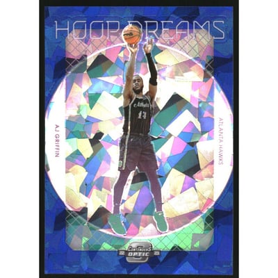 2022-23 Panini Contenders Optic Hoop Dreams Blue Cracked Ice #15 AJ Griffin