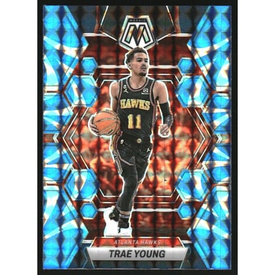 2022-23 Panini Mosaic Mosaic Reactive Blue #8 Trae Young