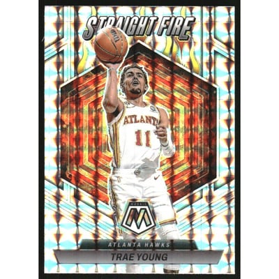 2022-23 Panini Mosaic Straight Fire #15 Trae Young