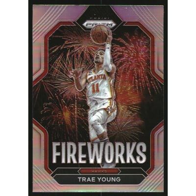 2022-23 Panini Prizm Fireworks Prizms Silver #21 Trae Young