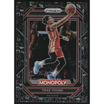 2022-23 Panini Prizm Monopoly Monopoly Black #1 Trae Young