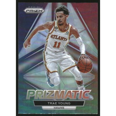 2022-23 Panini Prizm Prizmatic Prizms Silver #10 Trae Young