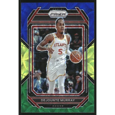 2022-23 Panini Prizm Prizms Choice Blue Yellow and Green #146 Dejounte Murray