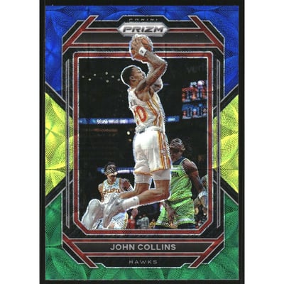 2022-23 Panini Prizm Prizms Choice Blue Yellow and Green #152 John Collins