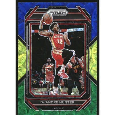2022-23 Panini Prizm Prizms Choice Blue Yellow and Green #154 De'Andre Hunter