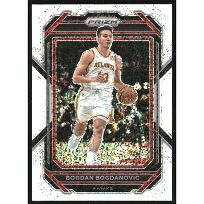 2022-23 Panini Prizm Prizms White Sparkle #158 Bogdan Bogdanovic
