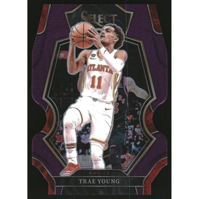 2022-23 Select Prizms Purple Die Cut #166 Trae Young
