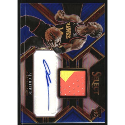 2022-23 Select Rookie Jersey Autographs Blue #4 AJ Griffin
