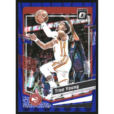 2023-24 Donruss Optic Blue Seismic #135 Trae Young