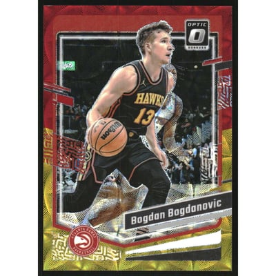 2023-24 Donruss Optic Red and Gold International #110 Bogdan Bogdanovic