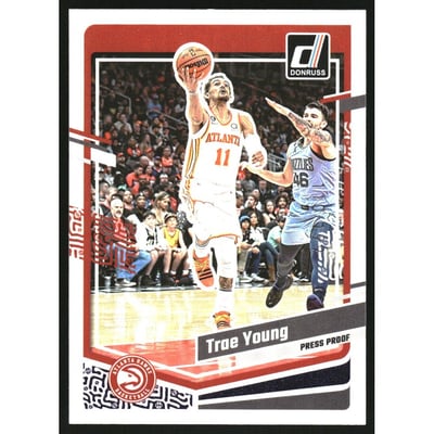 2023-24 Donruss Press Proof Purple #15 Trae Young