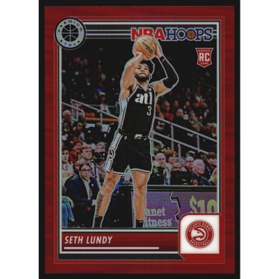 2023-24 Hoops Premium Stock Red Prizm #206 Seth Lundy