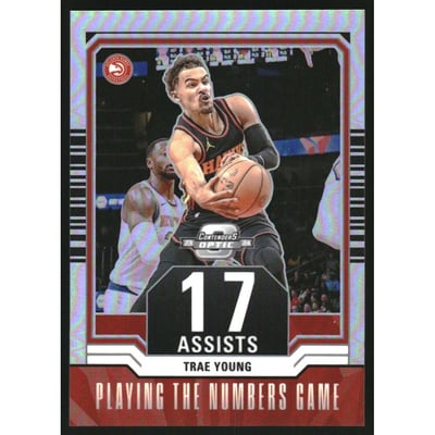 2023-24 Panini Contenders Optic Playing the Numbers Game #22 Trae Young