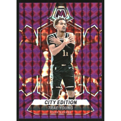 2023-24 Panini Mosaic Mosaic Purple #274 Trae Young/City Edition