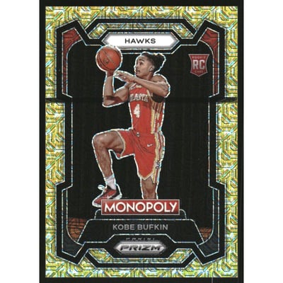 2023-24 Panini Prizm Monopoly Gold Millionaire Shimmer #6 Kobe Bufkin