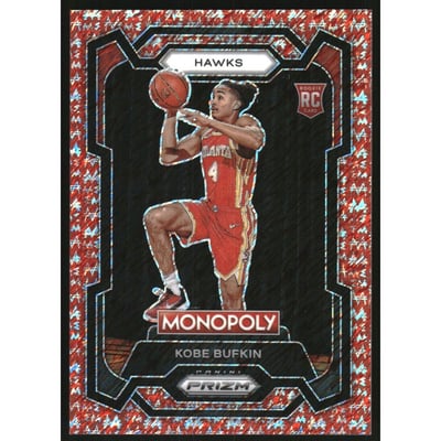 2023-24 Panini Prizm Monopoly Red Millionaire Shimmer #6 Kobe Bufkin