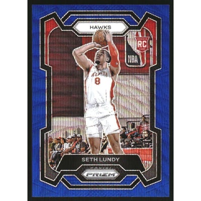 2023-24 Panini Prizm Prizms Blue Wave #138 Seth Lundy
