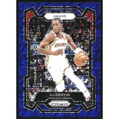 2023-24 Panini Prizm Prizms Fast Break Blue #266 AJ Griffin