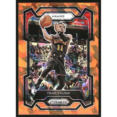 2023-24 Panini Prizm Prizms Orange Ice #3 Trae Young
