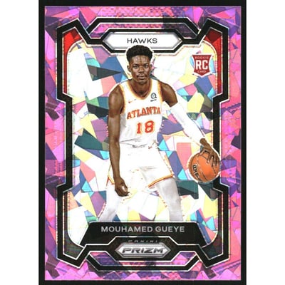 2023-24 Panini Prizm Prizms Pink Ice #157 Mouhamed Gueye