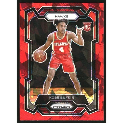 2023-24 Panini Prizm Prizms Red Ice #151 Kobe Bufkin