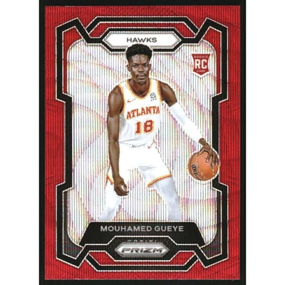 2023-24 Panini Prizm Prizms Ruby Wave #157 Mouhamed Gueye