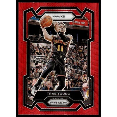 2023-24 Panini Prizm Prizms Ruby Wave #3 Trae Young