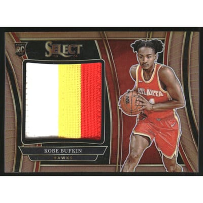 2023-24 Select Jumbo Rookie Swatches Copper Prizms #35 Kobe Bufkin
