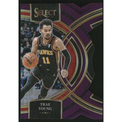 2023-24 Select Prizms Purple Die-Cut #158 Trae Young