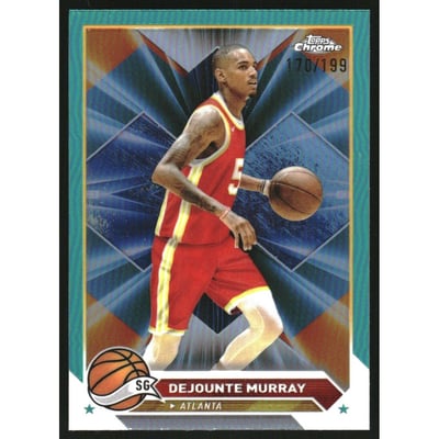 2023-24 Topps Chrome Aqua Refractors #5 Dejounte Murray