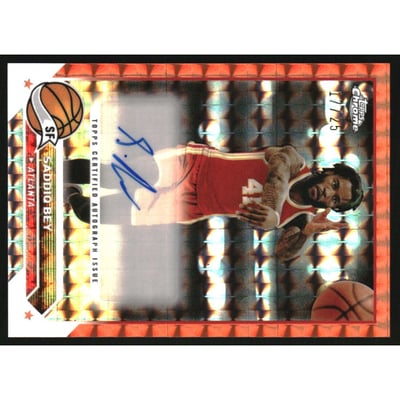 2023-24 Topps Chrome Autographs Orange Geometric Refractors #CGSBE Saddiq Bey