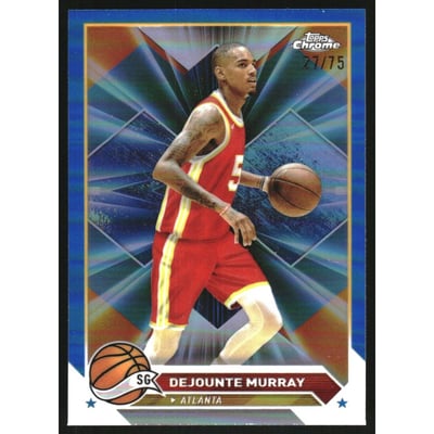 2023-24 Topps Chrome Blue Refractors #5 Dejounte Murray